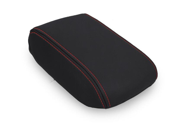 PRP 2013-2017 Subaru Crosstrek Center Console Cover - Black w/ Red Stitch - B110-01