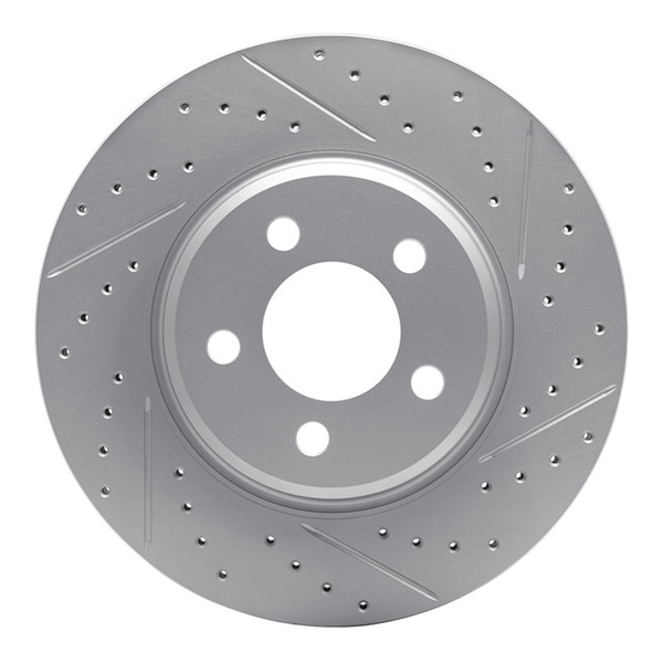 R1 08-12 Jeep J8 Front Right Drilled & Slotted Geo-Carbon Rotor - 830-42011R