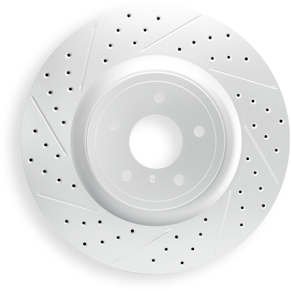 R1 85-87 Mitsubishi Galant Front Left Drilled & Slotted Geo-Carbon Rotor - 830-72007L