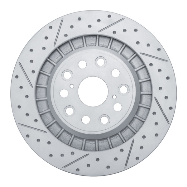 R1 18-23 Lexus Ls500 Left Rear Drilled & Slotted Geo-Carbon Rotor - 830-75046D