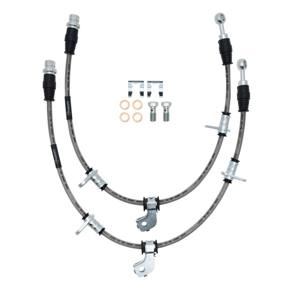 R1 00-06 Nissan Sentra Left Front Stainless Steel Brake Hose - HSK-67054