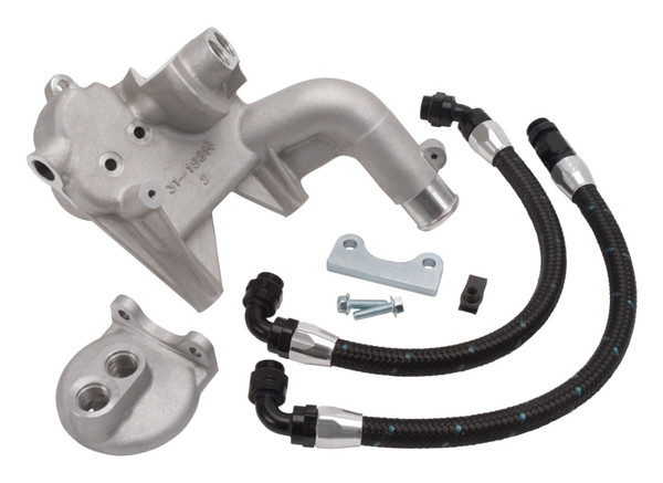 Edelbrock Eforce Remote Oil Filter Mount Kit for 4Wd 2004-10 Ford F-150 - 15834