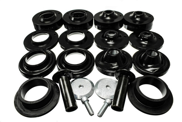 Energy Suspension 18+ Jeep Wrangler JL Black Rock-Flex 2in Adjustable Coil Spacer Set - 2.6116G