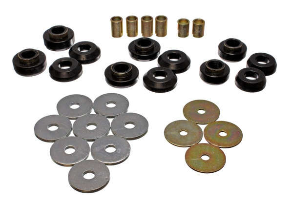 Energy Suspension 75-79 Chevrolet Nova / Chevy II Black Body Mount Set - 3.4129G
