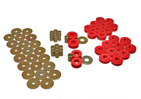 Energy Suspension Gm Body Mount Set - Red - 3.4128R