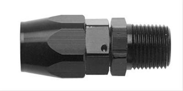 Fragola -6AN Straight Hose End x 1/8 NPT - Black - 190162-BL