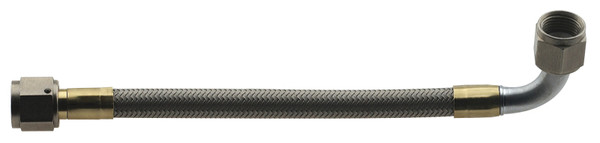 Fragola -6AN Hose Assembly Straight x 90 Degree Steel Nut 12in - 372012