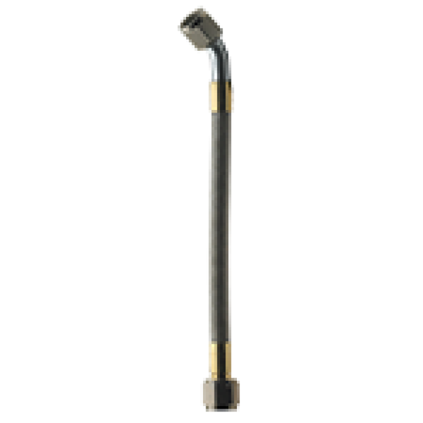 Fragola -6AN Hose Assembly Straight x 45 Degree Alum Nut 84in - 375084