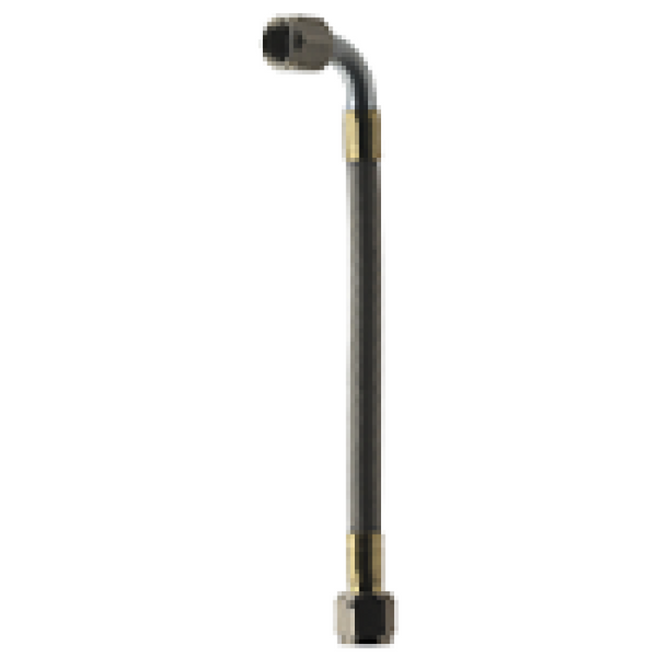 Fragola -8AN Hose Assembly Straight x 90 Degree Alum Nut 42in - 383042