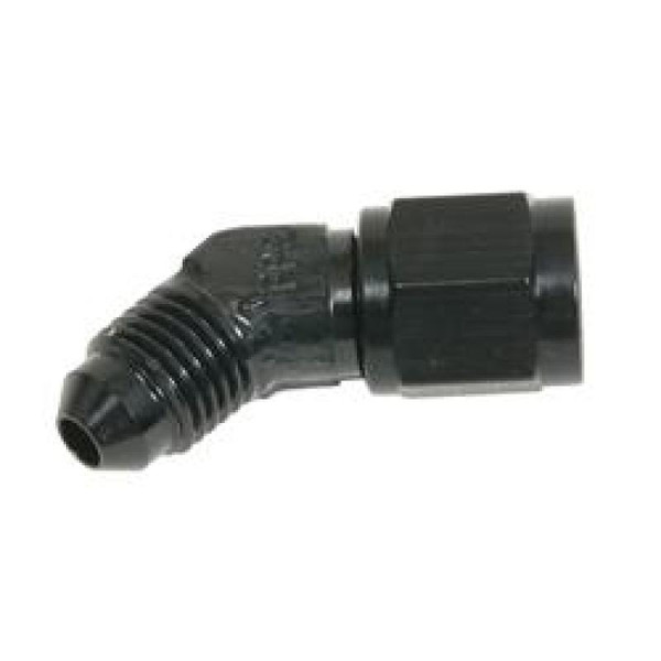 Fragola -4AN Female - Male Flare 45 Degree - Black - 498002-BL