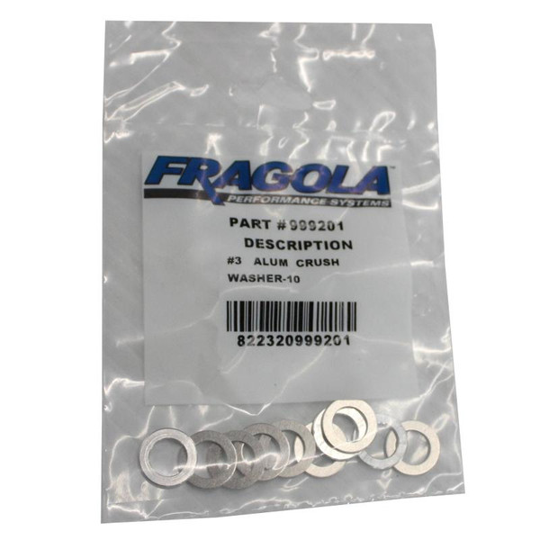 Fragola -16AN Alum. Crush Washer -AN-901 10 Pack - 999208