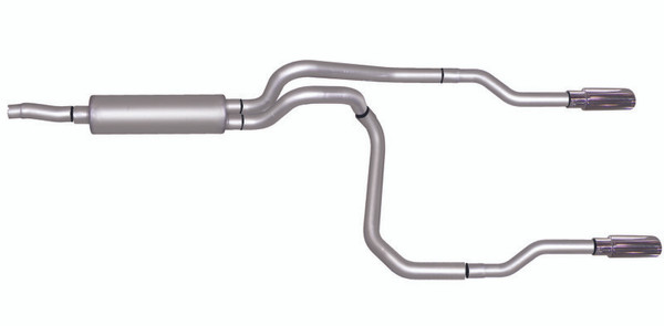 Gibson 02-03 Dodge Dakota SLT 3.9L 2.5in Cat-Back Dual Split Exhaust - Stainless - 66511