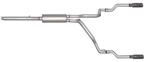 Gibson 05-07 Dodge Dakota Laramie 3.7L 2.5in Cat-Back Dual Split Exhaust - Stainless - 66539