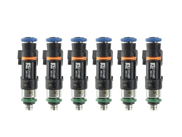 Grams Performance Nissan R32/R34/RB26DETT (Top Feed Only 14mm) 550cc Fuel Injectors (Set of 6) - G2-0550-0705