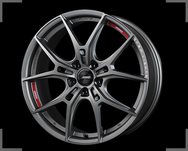 Gram Lights 57FXZ Overseas 18x7.5 +40 5-114.3 Matte Graphite w/Machining Wheel - WGFZT40EMG