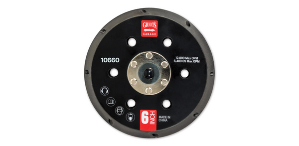 Griots Garage 6in Vented Orbital Backing Plate (G9) - 10660