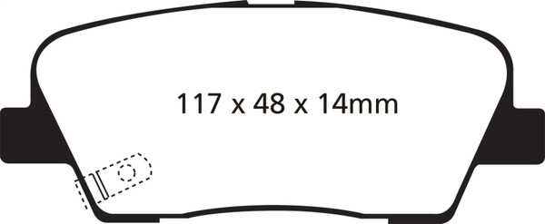 EBC 11+ Hyundai Equus 4.6 Redstuff Rear Brake Pads - DP31806C