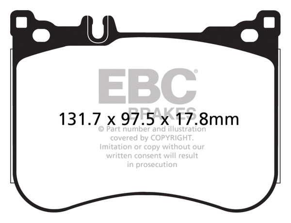 EBC 14+ Mercedes-Benz S550 4.7 Twin Turbo AMG Sport Pkg Redstuff Front Brake Pads - DP32178C