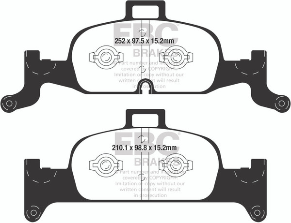 EBC 2018+ Audi A4 Allroad Quattro 2.0L Turbo Redstuff Front Brake Pads - DP32290C
