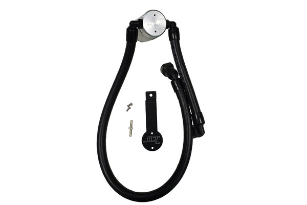 J&L Oil Separator 3.0 Passenger Side 2011-14 Mustang GT/12-13 Boss 302 Remote Mount - Clear Anodized - 3041P-C