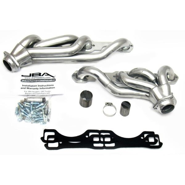 JBA 87-91 Chevrolet Blazer 5.0L/5.7L w/o A.I.R. 1-5/8in Primary Silver Ctd Cat4Ward Header - 1830S-4JS