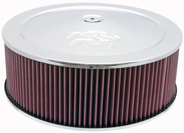 K&N Round Air Filter Assembly 5.25in ID / 5in Height / 5.125in Neck Flange / 1 1/4in Drop Base - 60-1300