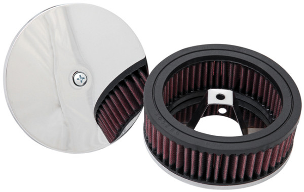 K&N 4in ID / 5.5in OD / 2in H Custom Assembly Filter designed to fit Harley-Davidson Motorcycle - RK-3201