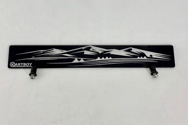 Kartboy Front Plate Delete w/ Mountain Logo - KB-055-PL-MTN