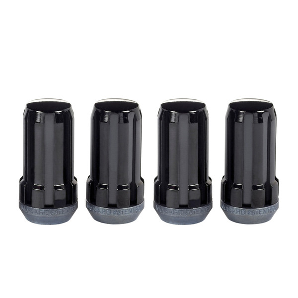McGard SplineDrive Lug Nut (Cone Seat) 1/2-20 / 1.60in. Length (4-Pack) - Black (Req. Tool) - 65340BK