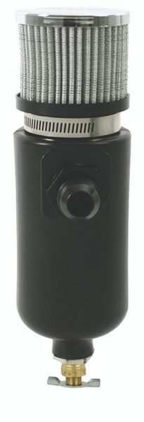 Moroso Breather Tank/Catch Can -12An Male Inlet - Black Polyethylene - 85400