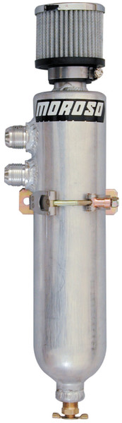 Moroso Breather Tank/Catch Can - Two -12An Fittings - Aluminum - 85466
