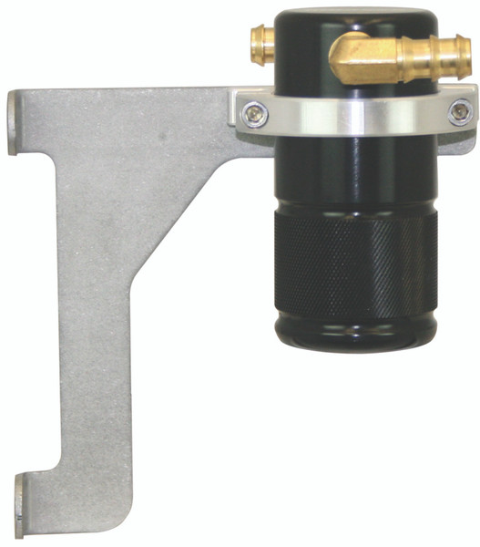 Moroso 12-18 Jeep 3.6L JK Air/Oil Separator Catch Can - Small Body - Billet Aluminum - Black Finish - 85671