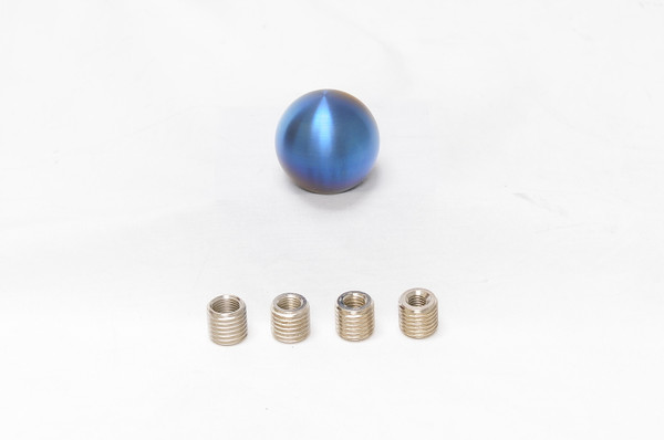 MXP Burned Titanium Round Shift Knob w/Insert - MXTBSK