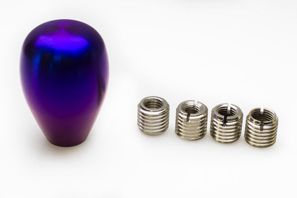 MXP Burned Titanium Tear Drop Shift Knob w/Insert - MXTBSKB