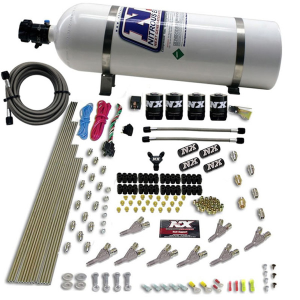 Nitrous Express STD Nozzle Nitrous Kit w/12lb Composite Bottle - 80018-15