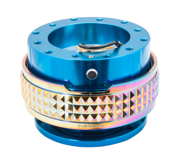 NRG Quick Release Kit - Pyramid Edition - Blue Body / Neochrome Pyramid Ring - SRK-210BL/MC