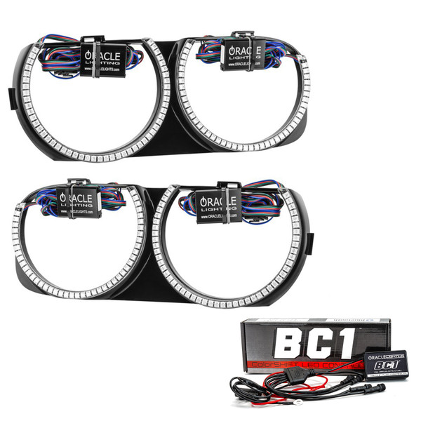 Oracle 15-21 Dodge Challenger Pre-Installed Halo Headlight Bezel - ColorSHIFT w/ BC1 Controller - 7739-335