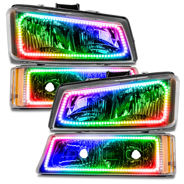 Oracle 03-06 Chevy Silverado Pre-Assembled Headlights w/ Parking Lights - ColorSHIFT w/o Controller - 8205-334