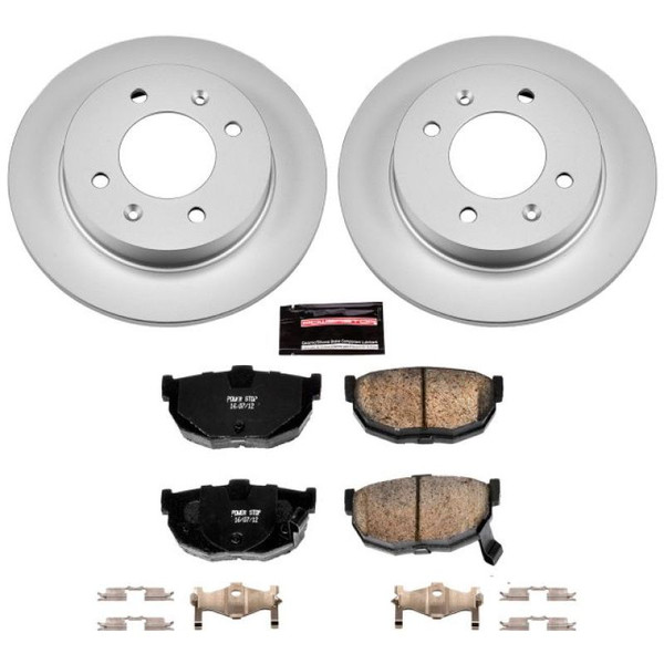Power Stop 97-06 Hyundai Elantra Rear Z17 Evolution Geomet Coated Brake Kit - CRK3106