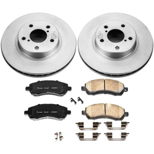 Power Stop 97-01 Subaru Impreza Front Z17 Evolution Geomet Coated Brake Kit - CRK445
