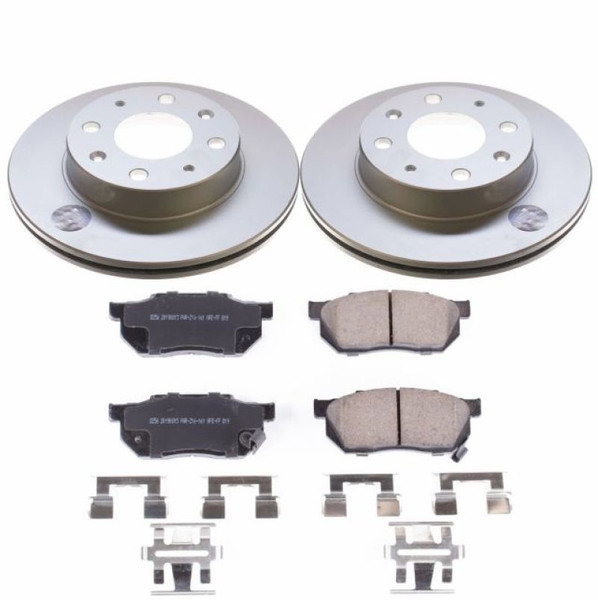 Power Stop 88-91 Honda CRX Front Z17 Evolution Geomet Coated Brake Kit - CRK4795