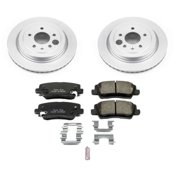 Power Stop 13-15 Cadillac ATS Rear Z17 Evolution Geomet Coated Brake Kit - CRK6385