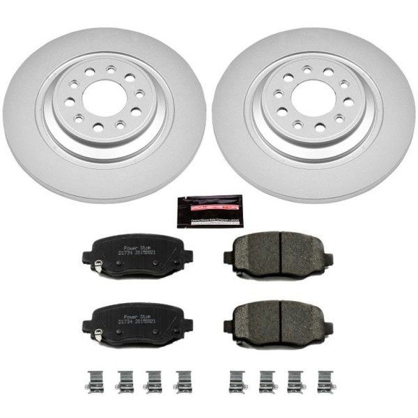 Power Stop 14-19 Jeep Cherokee Rear Z17 Evolution Geomet Coated Brake Kit - CRK6542