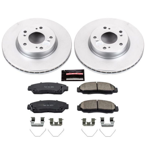 Power Stop 12-15 Honda Civic Front Z17 Evolution Geomet Coated Brake Kit - CRK6766