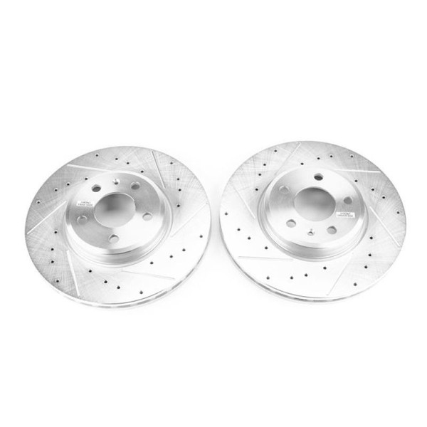 Power Stop 17-19 Audi A4 Front Evolution Drilled & Slotted Rotors - Pair - EBR1652XPR