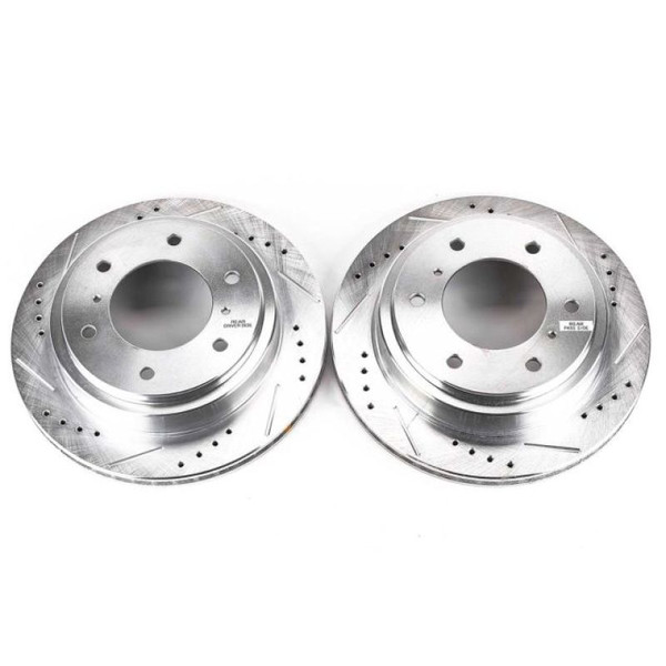 Power Stop 00-06 Mitsubishi Montero Rear Evolution Drilled & Slotted Rotors - Pair - JBR1133XPR