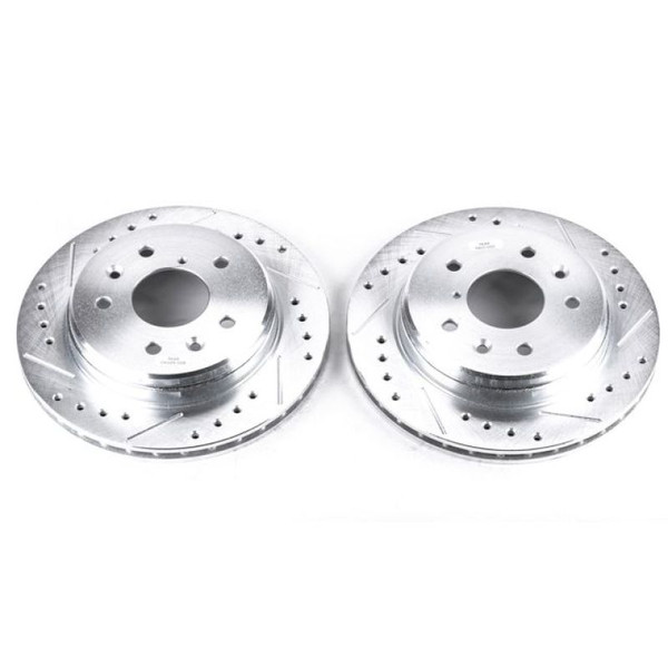 Power Stop 86-91 Mazda RX-7 Rear Evolution Drilled & Slotted Rotors - Pair - JBR383XPR