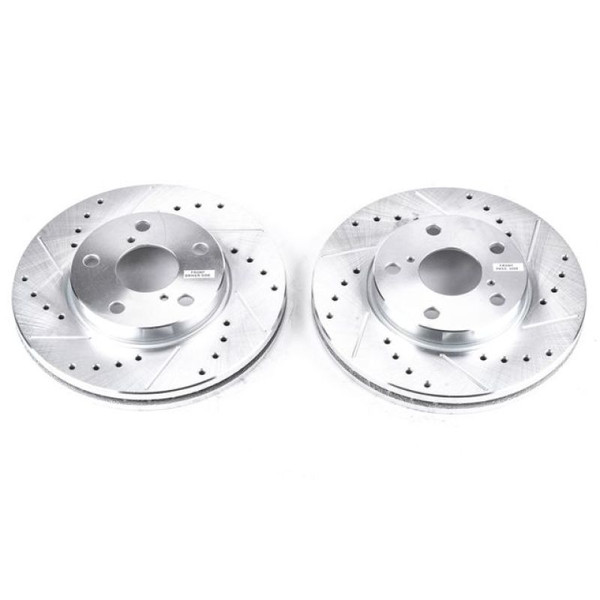 Power Stop 92-98 Lexus SC300 Front Evolution Drilled & Slotted Rotors - Pair - JBR714XPR