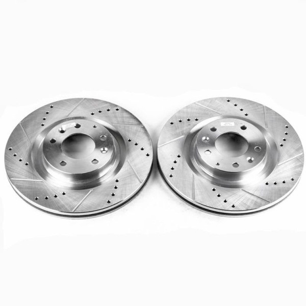 Power Stop 04-11 Mazda RX-8 Front Evolution Drilled & Slotted Rotors - Pair - JBR968XPR