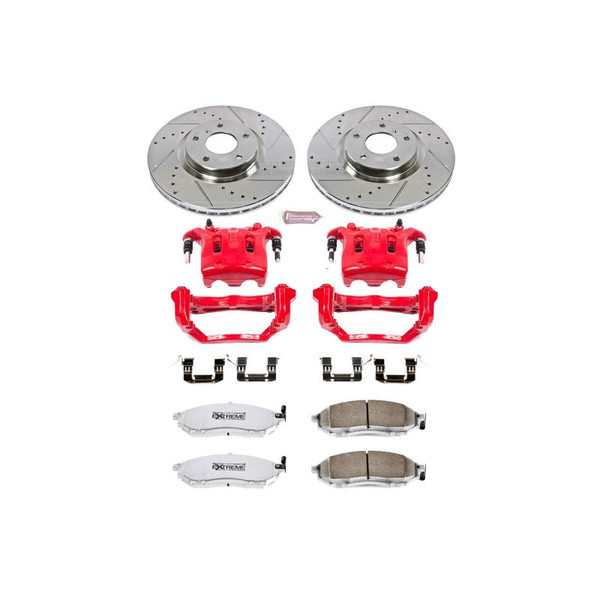 Power Stop 08-12 Infiniti EX35 Front Z26 Street Warrior Brake Kit w/Calipers - KC112B-26